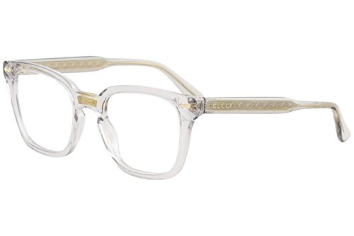 Gucci Rectangular Eyeglasses GG0184O 005 Transparent Gray 50mm 0184