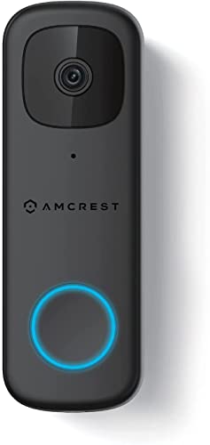 Amcrest 4MP Video Doorbell Camera Pro, Outdoor Smart Home 2.4GHz and 5GHz Wireless WiFi, Micro SD Card, AI Human Detection, IP65 Weatherproof, 2-Way Audio, 164º Wide-Angle Wi-Fi AD410