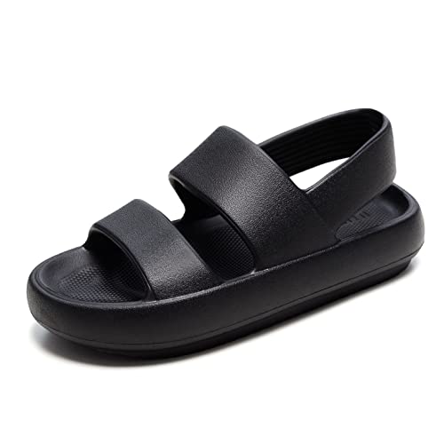 utune Sandals For Women,Casual Open Toe Cloud Slide Sandals Soft Thick Sole Non-Slip Indoor Outdoor Summer Sandal