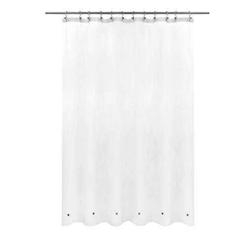 Barossa Design Extra Long Shower Curtain Liner with 6 Magnets - 72' x 84' XL, Waterproof PEVA Shower Liner for Bathroom, PVC Free, Metal Grommets - Frost, 72x84