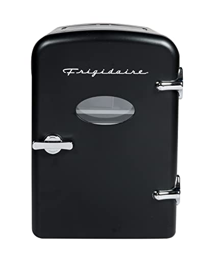 Frigidaire EFMIS175-BLACK Portable Mini Fridge-Retro Extra Large 9-Can Travel Compact Refrigerator, Black, 5 Liters, EFMIS175-BLACK