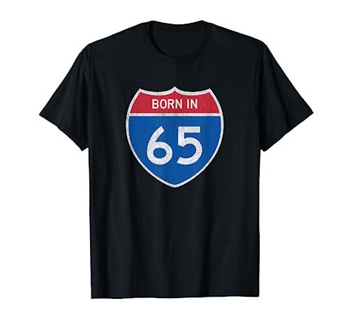 59 Year Old: Car Road Sign 1965 59th Birthday T-Shirt