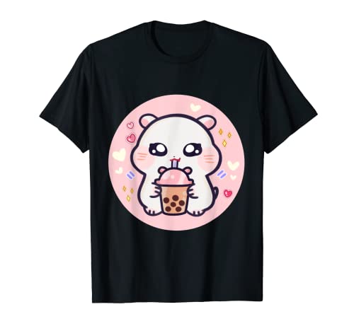 Kawaii Hamster Boba Tea Bubble Tea Girl Anime Fan Otaku T-Shirt