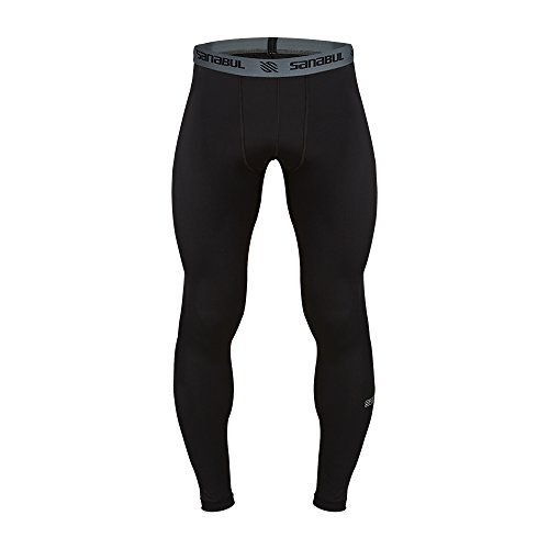 Sanabul Essential Mens Compression Pants Workout Jiu Jitsu Leggings | Athletic Tights for Men | Running Tights, Sports Gym Leggings | Men's Sports Compression Pants & Tights | X-Large, Black