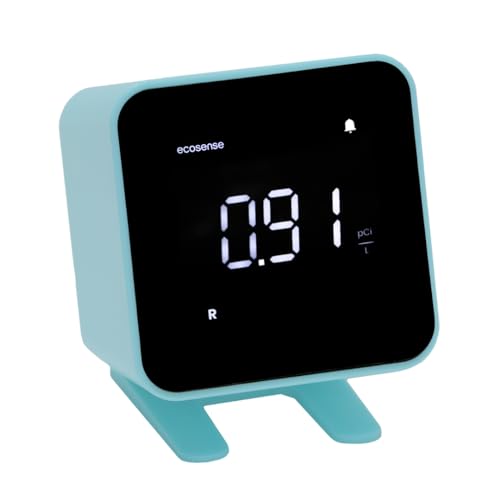 Ecosense EB100 EcoBlu, Home Radon Detector, Capture & Display Results Every 10 Minutes, Short & Long-Term Continuous Monitoring, Easy to Use