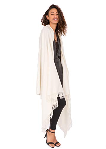 likemary Scarfs for Women - Lightweight Full Body Pashmina Shawls & Wraps - Warm Winter Scarves & Wraps - Blanket Scarf - Ivory Cream Pashmina Shawl