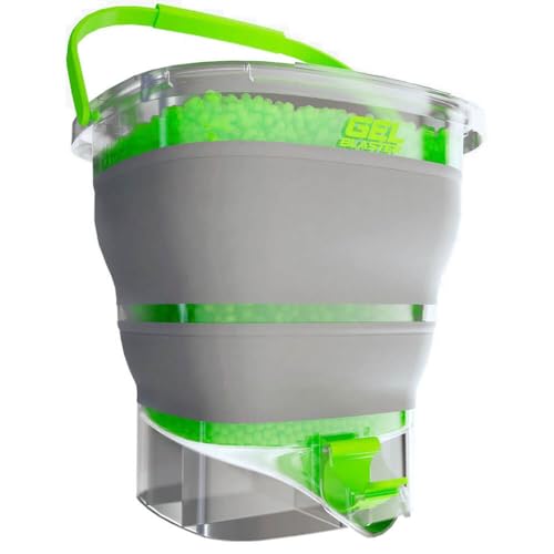 Gel Blaster Gellet Depot - Portable & Collapsible Ammo Storage Tub, Fast Loading Nozzle & Strainer - Hydrates & Stores 10,000 Water Based Gellets - Toy Gel Blasters Accessories