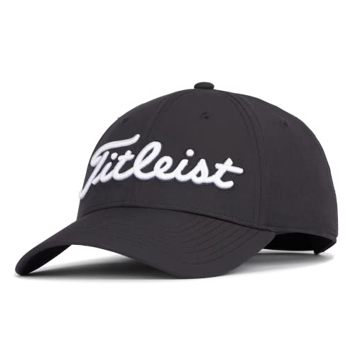 Titleist Men's Standard Players Breezer Golf Hat, Black/White, OSF