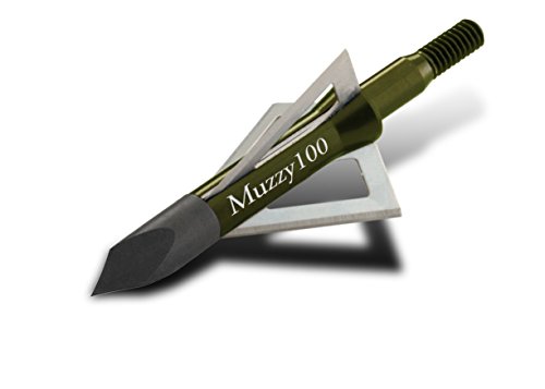 Muzzy 225 Bowhunting 100 Grain, 3 Blade Broadhead, 1-3/16' Cutting Diameter, 6 Pack,MULTI