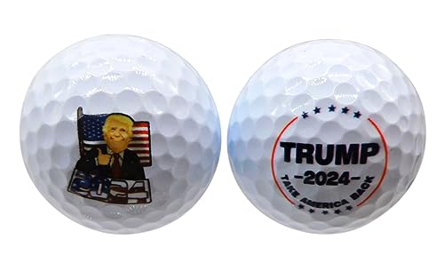 Westmon Works Trump Golf Ball Set President 2024 Election Patriotic Republican Novelty Golfer Pack, Set of 2