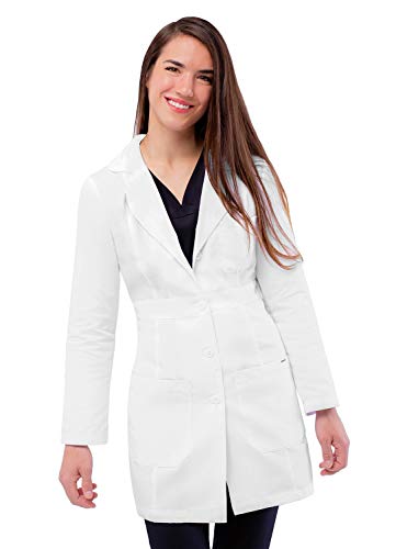 Adar Uniforms, Universal Lab Coats for Women - Belted 33' Lab Coat - 2817 - White - S