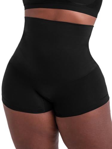 SHAPERMINT Shapewear Shorts - High Compression Shapewear for Women Tummy Control - Boy Shorts for Women Black