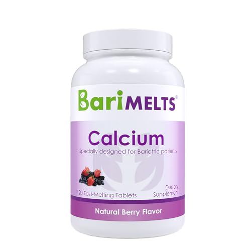 BariMelts Bariatric Calcium Citrate with Vitamin D3 and Magnesium - 1 Month Supply (120 Smooth-Dissolving Tablets) - Post-Op Bariatric Vitamins​