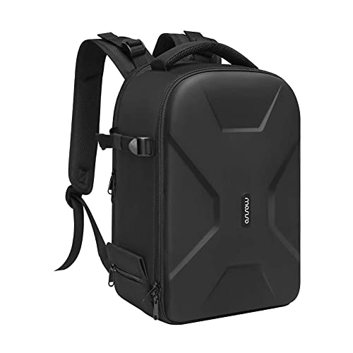 MOSISO Camera Backpack, DSLR/SLR/Mirrorless Insert Protection Photography Camera Bag Full Open Waterproof Hardshell Case with Tripod Holder&Laptop Compartment Compatible with Canon/Nikon/Sony, Black
