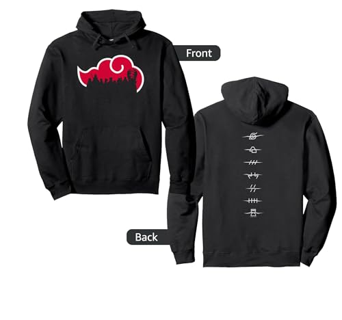 Ripple Junction x Naruto Shippuden Akatsuki Silhouette Anime Pullover Hoodie