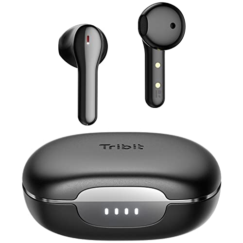 Tribit Wireless Earbuds, Bluetooth 5.2 Earbuds Qualcomm QCC3040, 4Mics CVC 8.0 Call Noise Canceling Crystal-Clear Calls Comfortable Earbuds 32H Playtime Wireless Bluetooth Headphones, FlyBuds C2