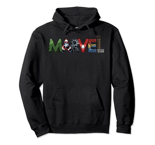Marvel Avengers Character Text Portrait Pullover Hoodie
