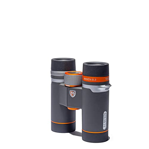 Maven B3 30mm ED Compact Binocular (8x30, Gray/Orange)