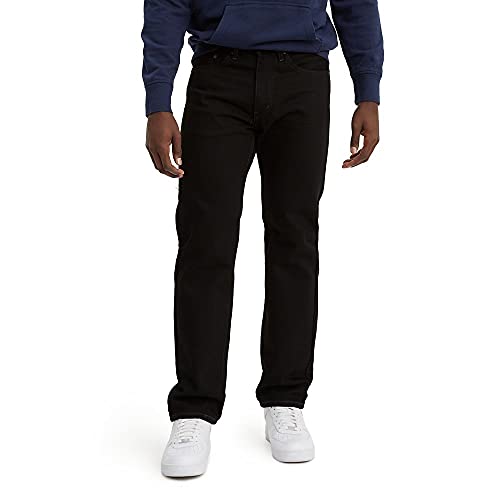 Levi's Men's 505 Regular Fit Jeans (Also Available in Big & Tall), (New) Black-Discontinued, 33W x 34L