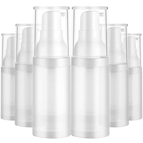 Medicook 6pcs 20ml Sterile Airless Pump Bottle Matte Lotion Bottles Easy to Carry for Travel