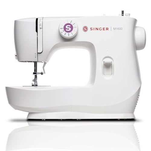 Singer Lightweight Portable 110 Volt 72 Watt Steel Hand Sewing Machine with LED Lighting, 57 Stitch Applications, Accessories, and Presser Foot, White