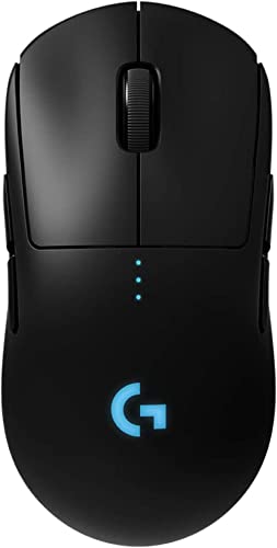 Logitech G Pro Wireless Gaming Mouse with Esports Grade Performance, Ergonomic Ambidextrous, 4-8 Programmable Buttons, and HERO 25K Sensor (Renewed)