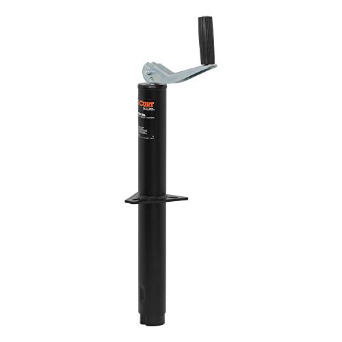 CURT 28250 A-Frame Trailer Jack, 5,000 lbs, 14-1/8 Inches Vertical Travel, CARBIDE BLACK POWDER COAT