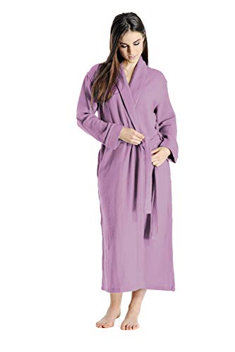 Cashmere Boutique: 100% Pure Cashmere Robe for Women (Color: Light Purple, Size: Small/Medium)