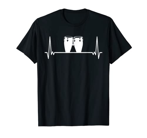 Bongo Heartbeat Tshirt | Vintage Bongo | Latin Percussion T-Shirt
