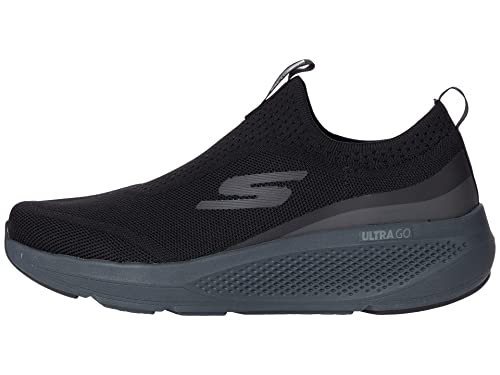 Skechers Men's GOrun Elevate-Athletic Slip-On Workout Running Shoe Sneaker with Cushioning, Black, 9