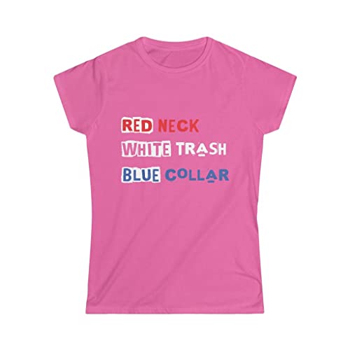 Red Neck White Trash Blue Collar Graphíc Tee