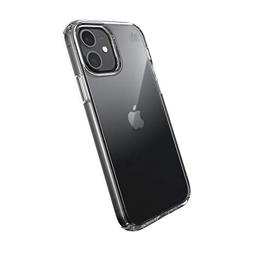 Speck iPhone 12 Clear Case - Drop Protection Fits iPhone 12 Pro & iPhone 12 Phones - Scratch Resistant, Anti-Yellowing & Anti-Fade with Slim Design - 6.1 Inch - Perfect Clear Presidio