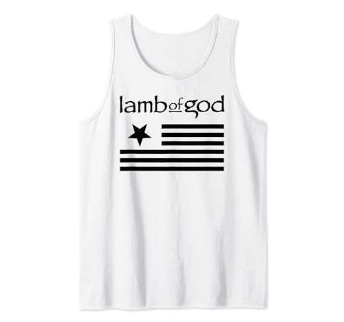 Lamb of God – Flag On White Tank Top