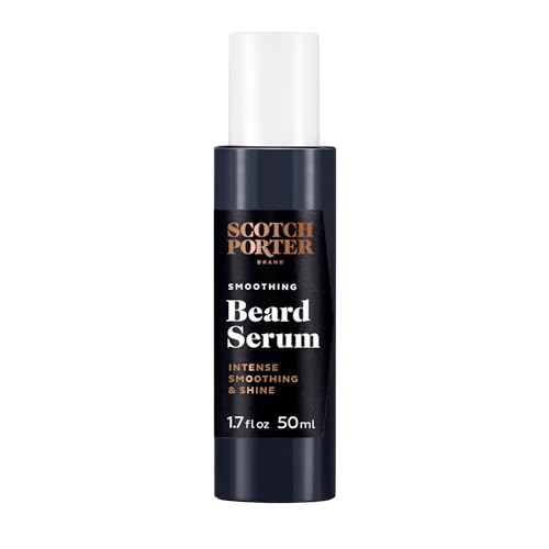 Scotch Porter Smoothing Beard Serum – Nourishing Beard Oil Seals in Moisture & Smooths Flyaways for a Frizz-Free, Fuller/Healthier-Looking Beard with All-Day Shine – Original Scent, 1.7 oz. Bottle