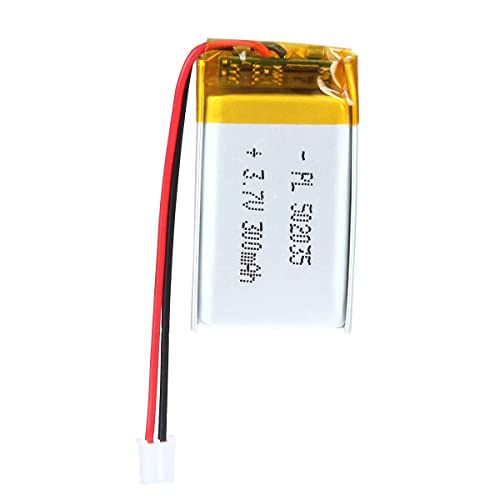 3.7V 300mAh 502035 Lipo Battery Rechargeable Lithium Polymer ion Battery Pack with JST Connector
