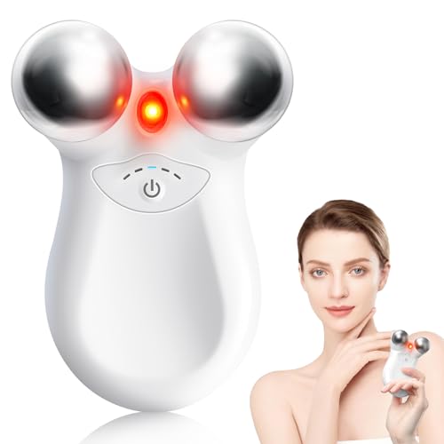 Gunfay Red Light Microcurrent Facial Device,Latest 660nm Red Light Technology for Skin Rejuvenation and Wrinkle Reduction,Instant Face Lifting and Facial Sculpting,Microcurrent Face Massager.