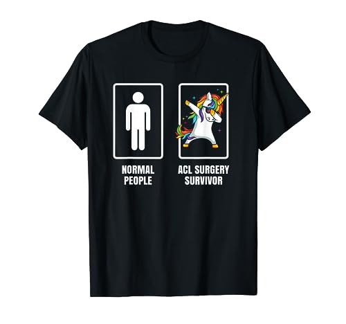 Dabbing Unicorn ACL Knee Surgery Survivor Recovery Get Well T-Shirt