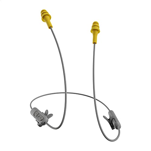 Elgin Ruckus Wireless Bluetooth Earplug Headphones, 25 dB Noise Reduction Ear Plug Earbuds, Noise Cancelling Mic, 12 Hour Battery, IP65 sweatproof, OSHA Compliant Hearing Protection, Work Safety