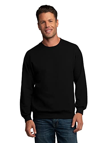 Fruit of the Loom Men's Eversoft Fleece Sweatshirts & Hoodies, Sweatshirt-Black, Medium