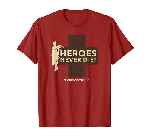 Overwatch 2 Mercy Heroes Never Die! Logo T-Shirt