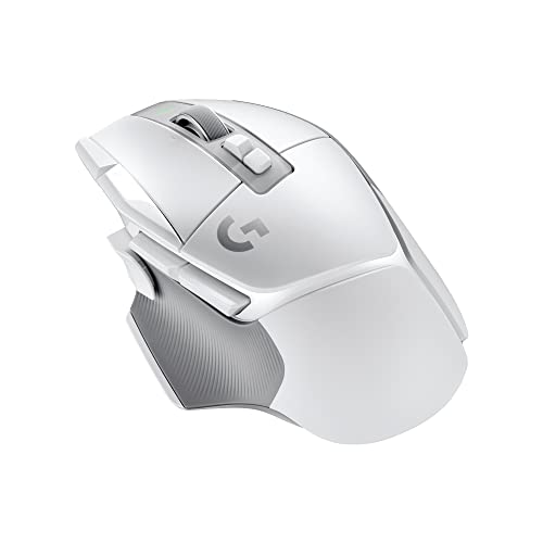 Logitech G502 X Lightspeed Wireless Gaming Mouse - LIGHTFORCE hybrid optical-mechanical switches, HERO 25K gaming sensor, compatible with PC - macOS/Windows - White
