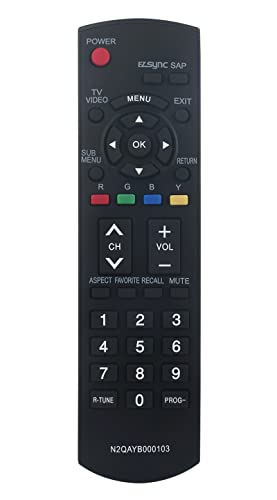 N2QAYB000103 Replaced Remote fit for Panasonic TV TC-26LE70 TC-32LE70 PT-50LCX7 PT-56LCX7 PT-56LCX70 PT-61LCX7 PT-61LCX70 TC32LE70N TH-42PE7U TH-42PX75U TH-50PX75U TH-58PE75U PT-61LCX70 PT-56LCX70K