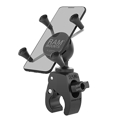 RAM Mounts X-Grip Small Phone Mount with RAM Snap-Link Tough-Claw RAM-HOL-UN7-400U for Motorcycle, ATV/UTV, Bike