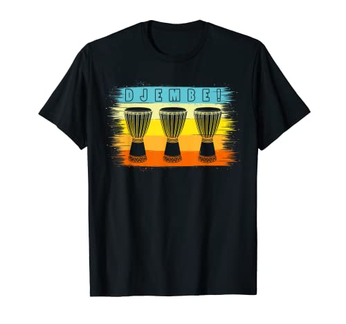 Love Djembe Drum Music Retro Vintage African Drumming T-Shirt