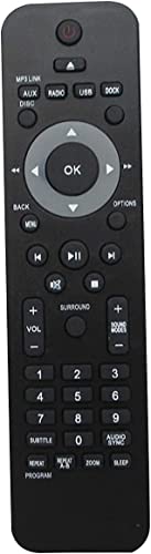 General Replacement Remote Control Fit for Philips 996510021121 HTS3371 HTS3371/98 HTS3372D/F7B HTS3371D HTS3371D/F7 HTS3317D/F7B HTS3371D/F7E HTS3372D/F7B HTS3372D HTS3372D/F7 DVD