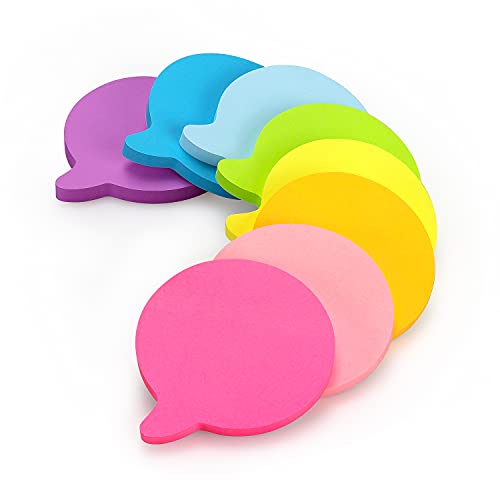 Bubble Shape Sticky Notes 8 Color Bright Colorful Sticky Pad 75 Sheets/Pad Self-Sticky Note Pads