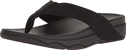 FitFlop Women's Surfa Flip-Flop, Black, US08