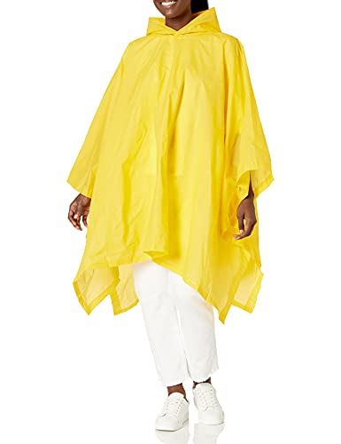 totes Rain Poncho, Yellow, Adult-One Size