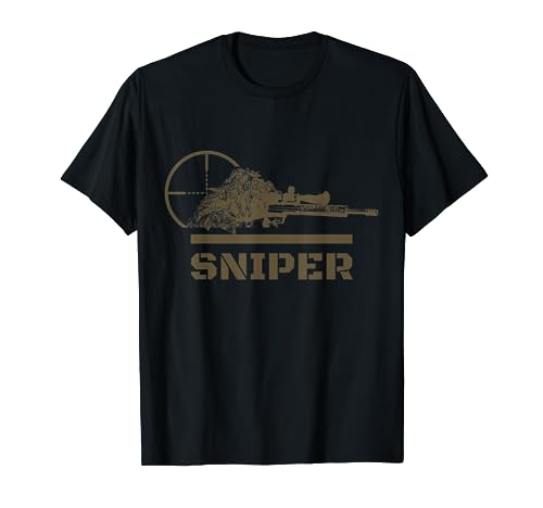 Sniper Ghillie Suit and Reticle Military T-Shirt
