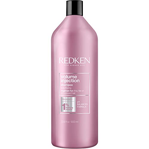 Redken Volume Injection Shampoo | For Fine Hair | Adding lift & Body | Paraben Free | 33.8 fl. Oz (Pack of 1)